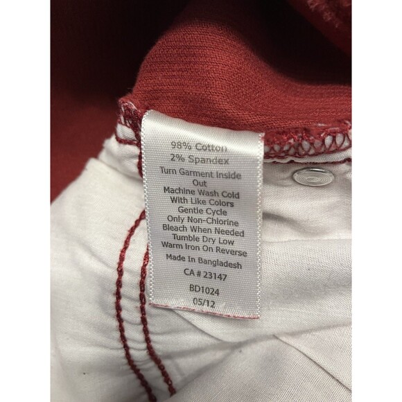 Talbots Petite Women's Red Corduroy Curvy Pant Size 10P NWOT - Picture 4 of 7